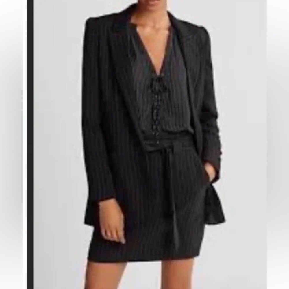 NWT Express Stripe Boyfriend Blazer size XS